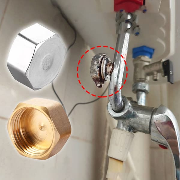 Messing Rørprop Sæt - 8 Propper, PTFE Tape og 4 Skiver - NPT Gevind Hætter og Propper