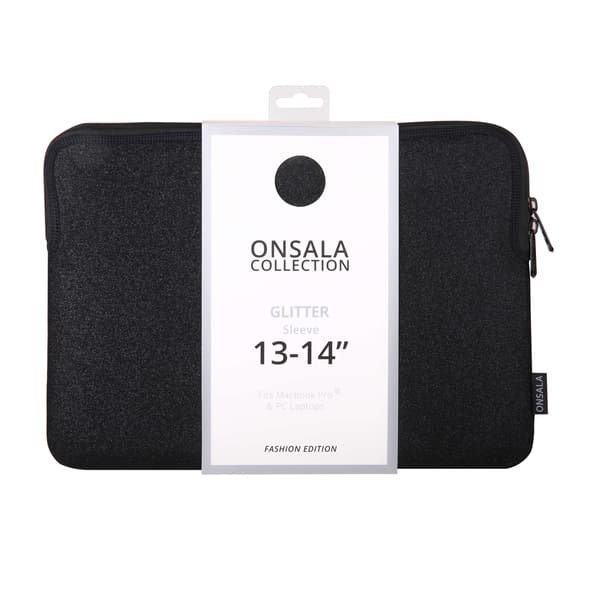 Laptopfodral 13/14" Glitter Svart