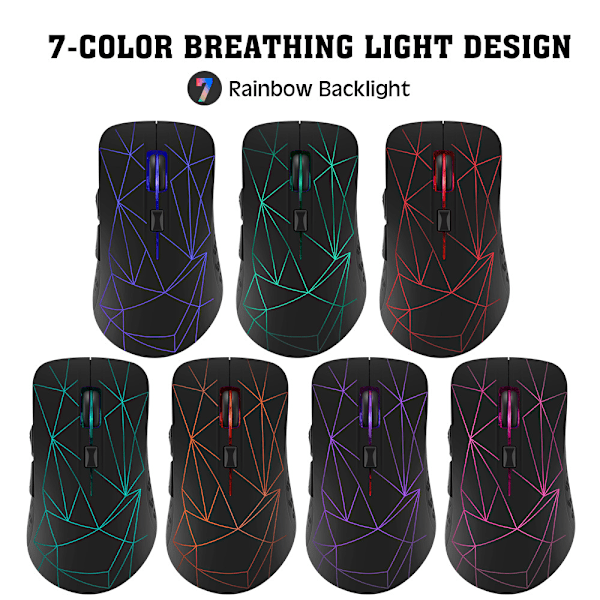 Dual Mode Bluetooth Trådløs Mus - Ergonomisk Design