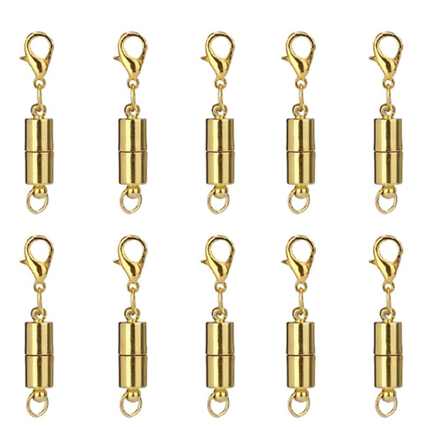 10-pak magnetiske låse til smykker Guld
