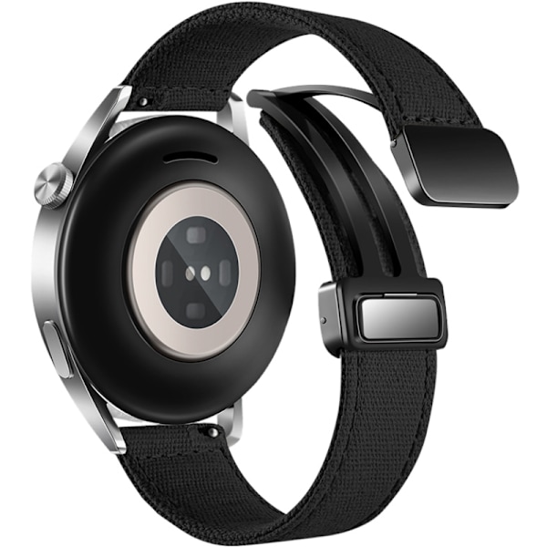 22 mm Klockarmband i Nylon för Huawei Watch 4 Pro Svart