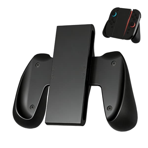 Joy-Con greb kompatibel med Nintendo Switch 2 - magnetisk ergonomisk controller-håndtag til komfortabel langspil, bærbar snap-on og stabil montering B Black