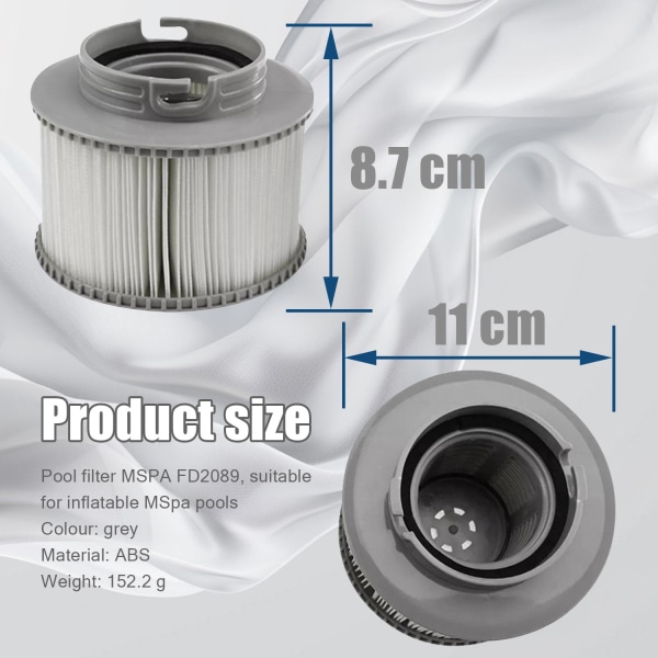 Filtre til oppustelige MSpa pools 4-pack