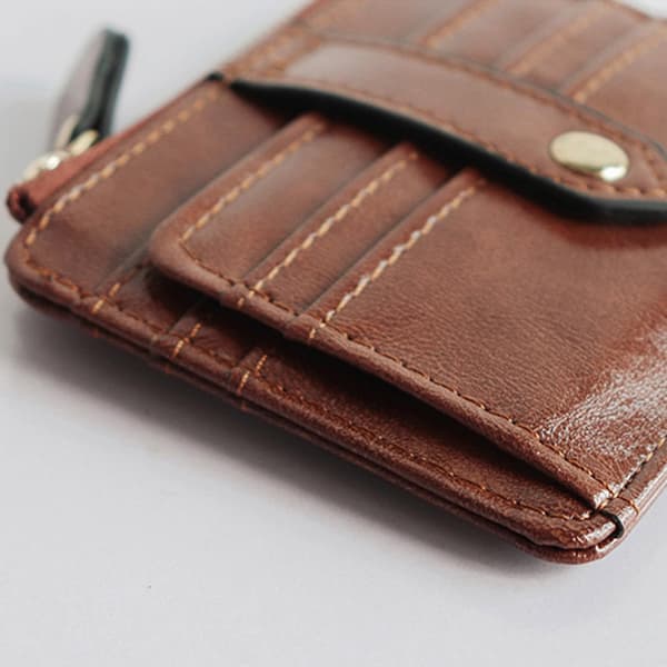 Liten plånbok med dragkedja Brown Brown