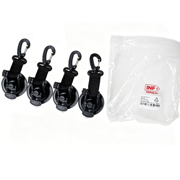 4 kpl koukut imukupeilla Black Black