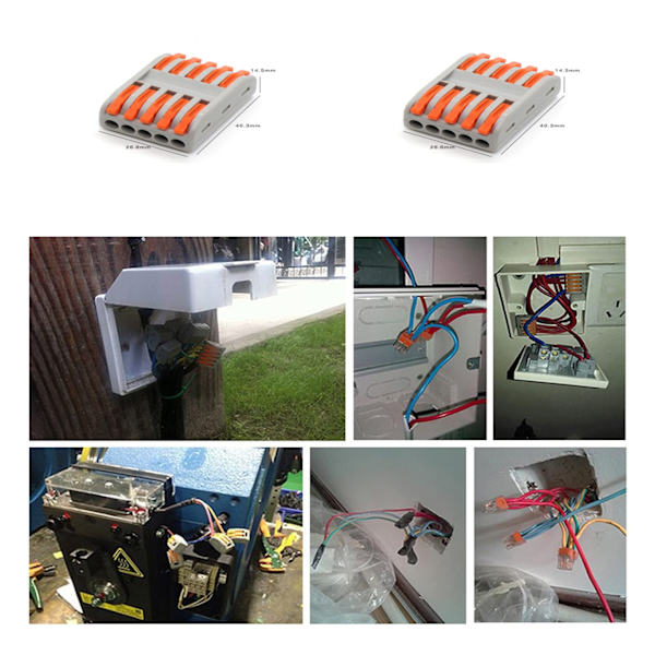 5 i 5 ud hurtigledningskabel Kompakt elektrisk stik
