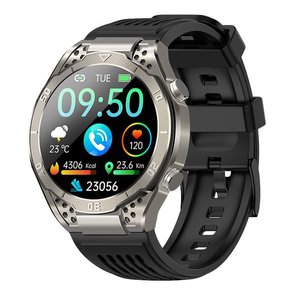 Smartwatch: EKG, Bluetooth-opkald og musik - Sølv
