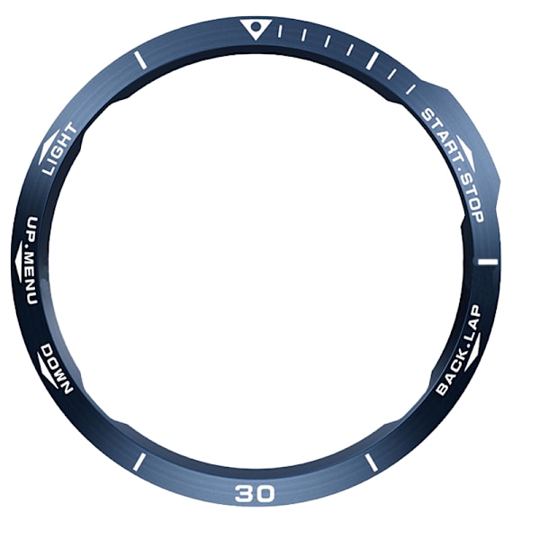 Snygg Blå Ram för Garmin Fenix 6X - Vita Accenter