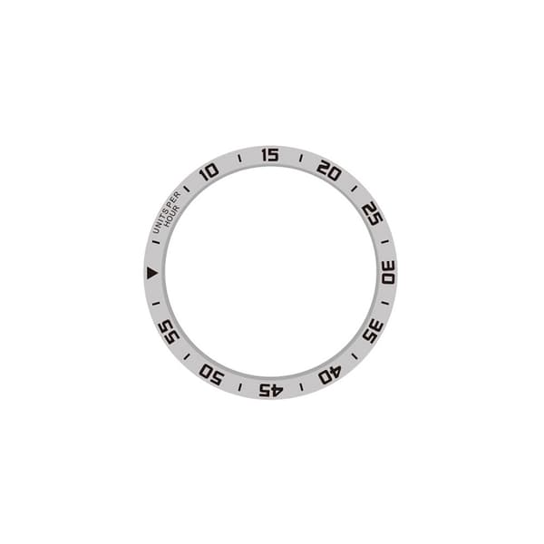 Sølv & Sort Bezel Ring - 45mm Rustfrit Stål Kompatibel med Samsung Watch5 Pro
