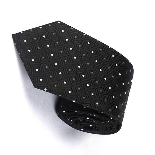 Elegant slips - Forbedr dit look med sofistikering Hvide og grå prikker på sort baggrun