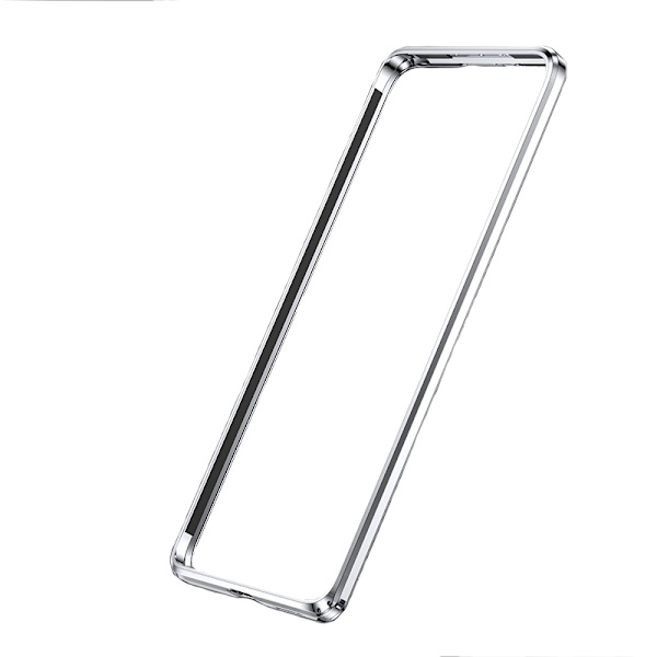 Stötfångarfodral i aluminiumlegering för iPhone 16 Pro Max Silver Silver