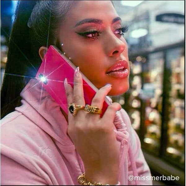 Neonpinkki iPhone XR -puhelinkotelo
