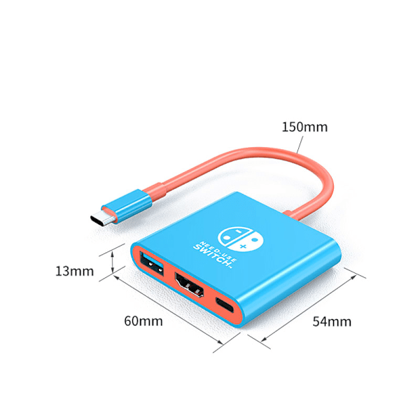 3-in-1 USB-C -keskitin HDMI:llä, USB 3.0:lla ja PD-latauksella