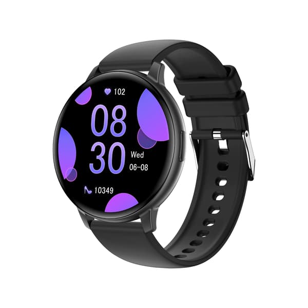 C66 Multifunktionell Smartwatch med Bluetooth-samtal & Hälsoövervakning, kompatibelt med Android och iOS Black Black