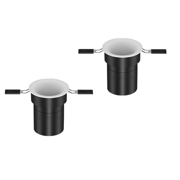 2-pack LED Infälld Downlight Bågyta Ramlös 12W Spotlight - 4000K, 75mm Utskärning