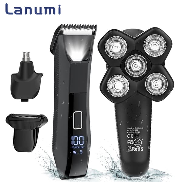 4-i-1 Grooming Kit til Mænd - Hårtrimmer & Shaversæt