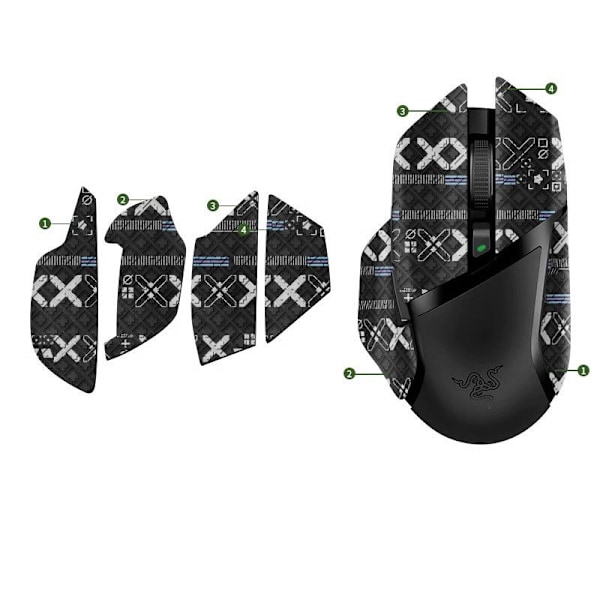 Forbedrede Grip Mouse Stickers til Razer Basilisk V2 Pro