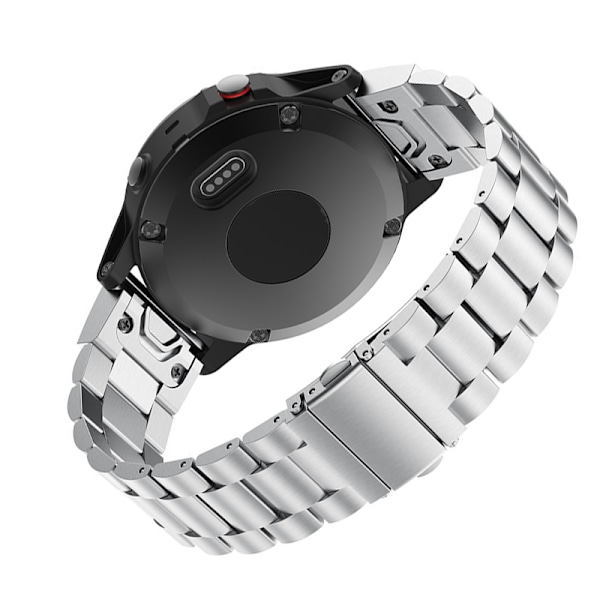 Sølv Quick Release urrem til Garmin Fenix 6X - 26mm