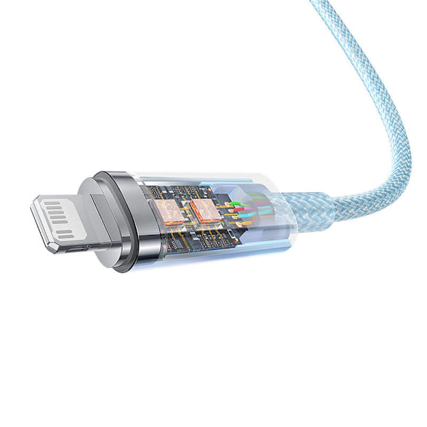 Hurtig opladningskabel Baseus USB-C til Lightning Explorer Series 2m, 20W (blå)