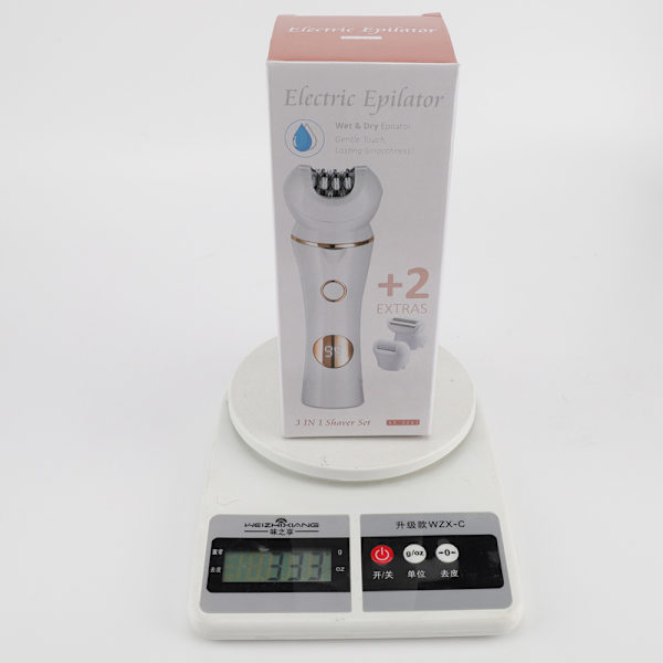 3-i-1 Plejesæt - Shaver, Epilator og Fodfil Hvid+guld