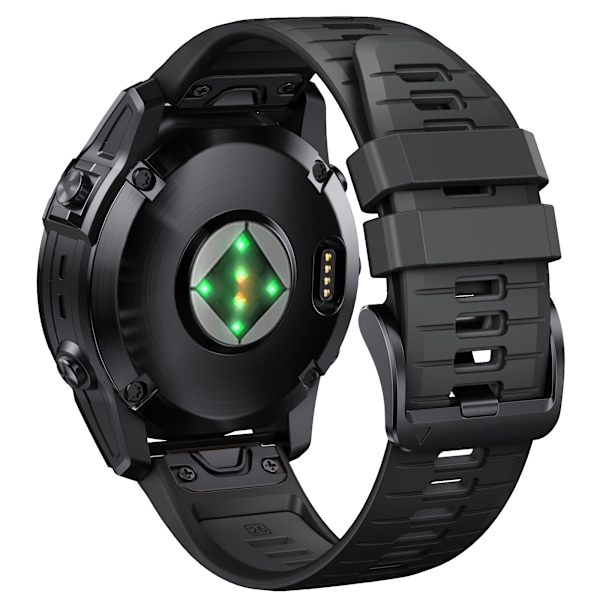 Stilfuld Quick Release Rem til Garmin Fenix 7X Pro Sort+grå