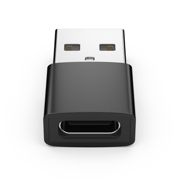 INF USB-A (han) til USB-C (hun) adapter Sort