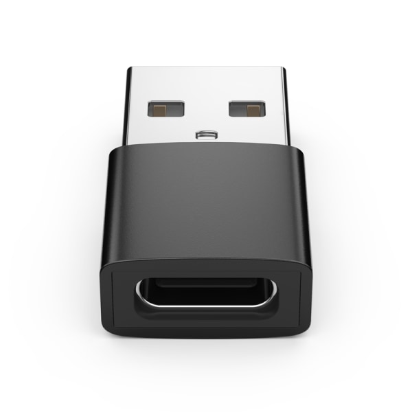 USB-A (hane) till USB-C (hona) adapter Svart Svart