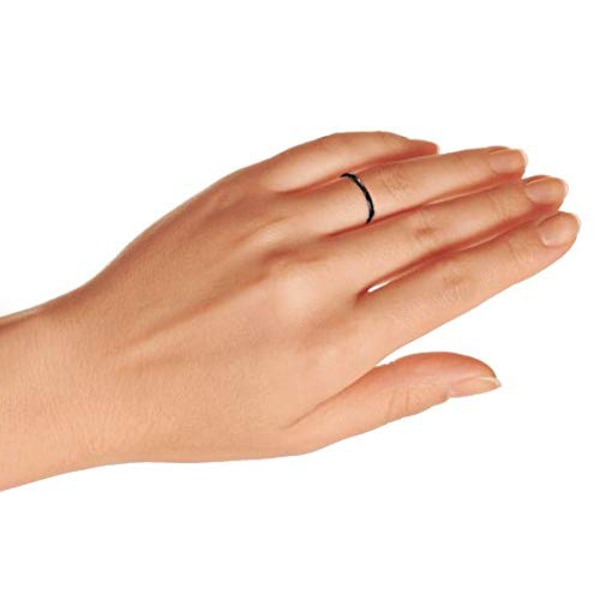 Yksinkertainen tyylikäs sormus Musta 19 mm Musta 19 mm
