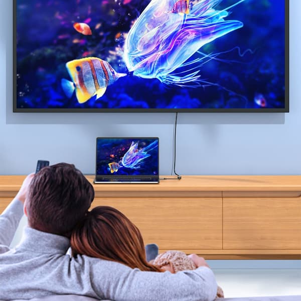 4K 60Hz DP til HDMI Adapter Kabel (0,2m) - Tilslut DisplayPort til HDMI
