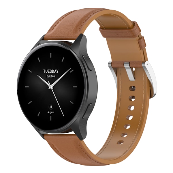 Xiaomi Watch S4 Premium læderrem Lysebrun 22 mm