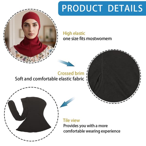Alsidig Polyester Hovedtørklæde Hat - Solbeskyttelse, Varme og Stil Black Black