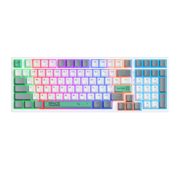 ONIKUMA G38 98-tangenter USB-trådbundet mekaniskt tangentbord Vit