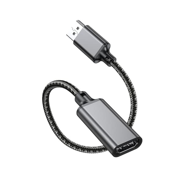 4K 30Hz DP til HDMI Adapter Kabel (0,2m) - Tilslut DisplayPort til HDMI