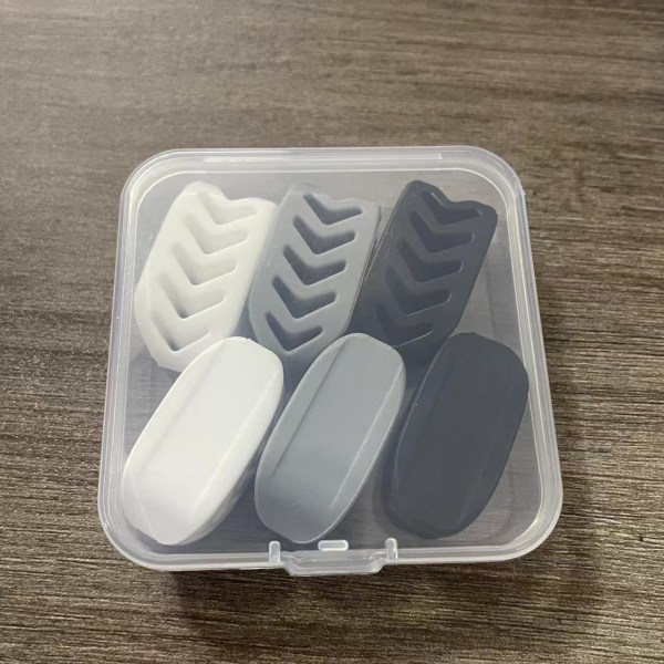 Leukaharjoituskone purentalaite silikoni 12-pakkaus Musta+valkoinen+harmaa