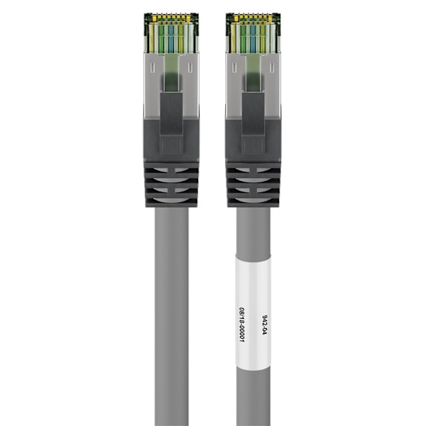 CAT 8.1 patchkabel, S/FTP (PiMF), grå