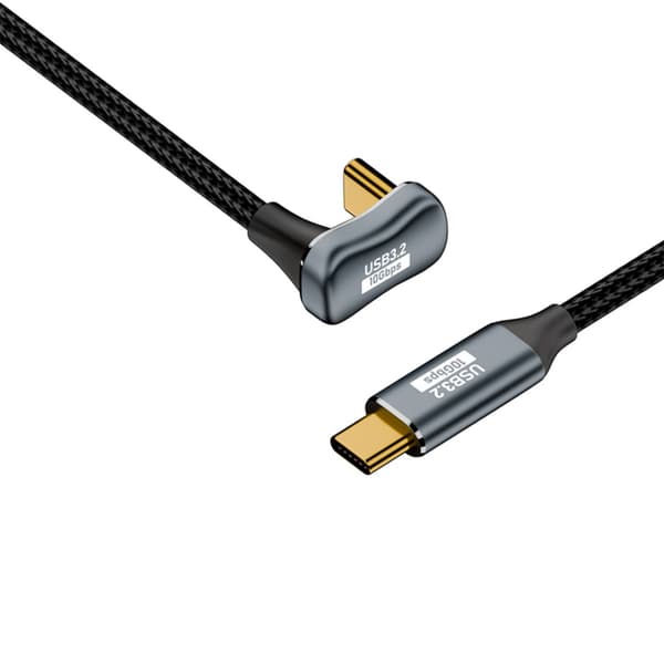Full-Function GEN2 U-formet USB-C til USB-C datakabel 10Gbps, 100W PD, 4K@60Hz, aluminiumlegering og nylon, 0.5/1/1.5/2m 2 m 2 m
