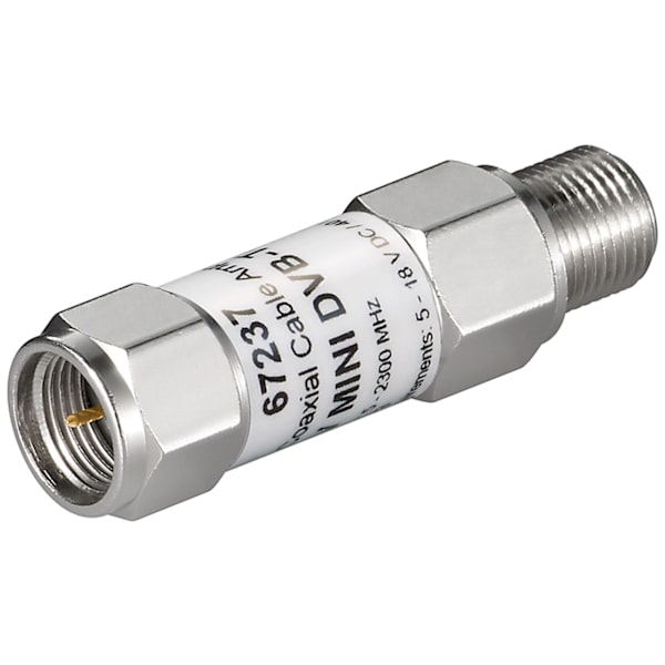Mini koaksialkabelforstærker 18 dB (DVB-T/SAT)