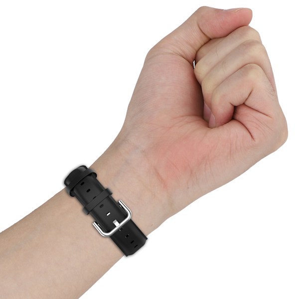 Klockarmband i Läder för Xiaomi Smart Band 9 Pro Svart