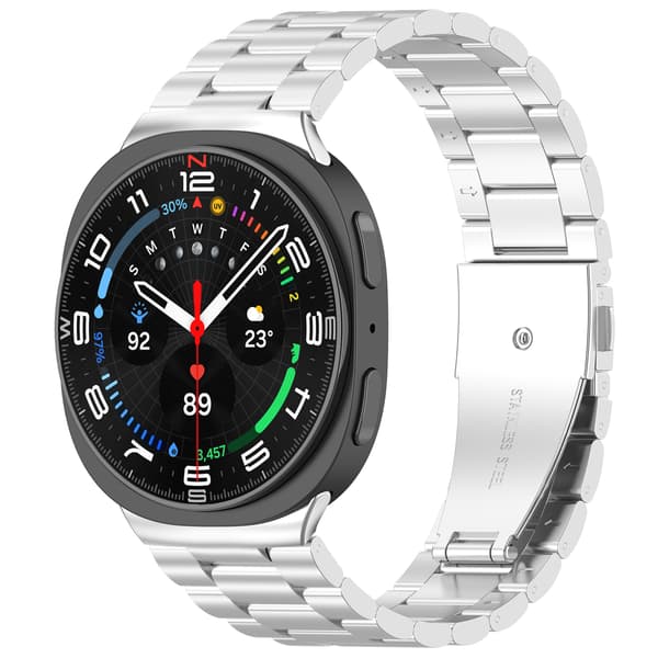 Elegant urrem i rustfrit stål til Galaxy Watch 8-serien Silver Silver