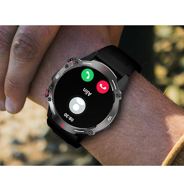 INF Smartwatch / sportklocka med Bluetooth-samtal Svart