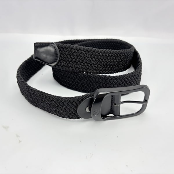 Herre Elastisk Vævet Bælte 105cm Black Black
