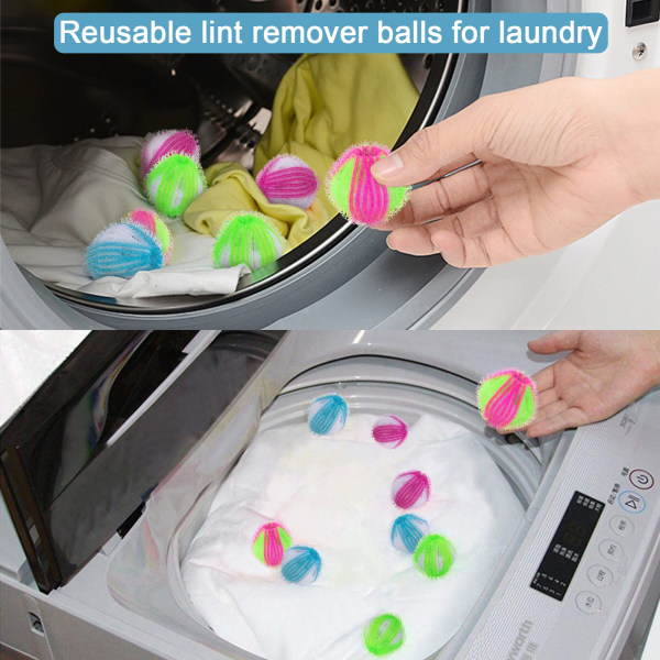 Återanvändbar torktumlare tvättboll 6-pack Flerfärgad