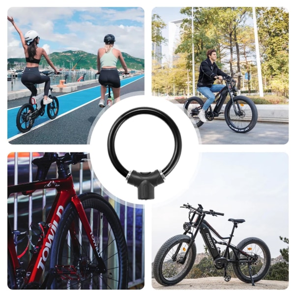 Svart cirkulärt cykellås för pålitlig cykelsäkerhet