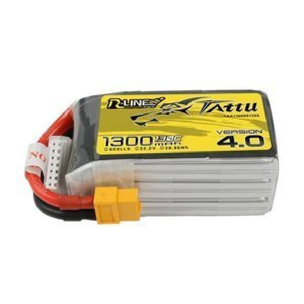 Tattu R-Line 4.0 1300mAh 22.2V 130C 6S1P XT60-batteri