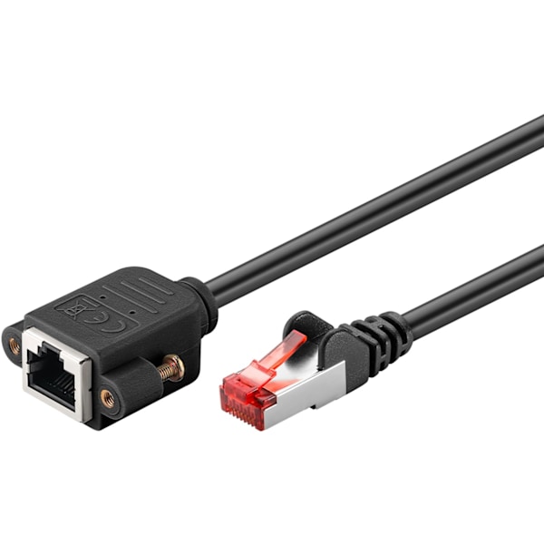 Netværkskabel forlænger CAT 6, S/FTP (PiMF), sort