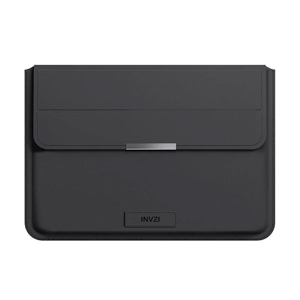 INVZI läderfodral / skal med stativfunktion för MacBook Pro/Air 13"/14" (svart)