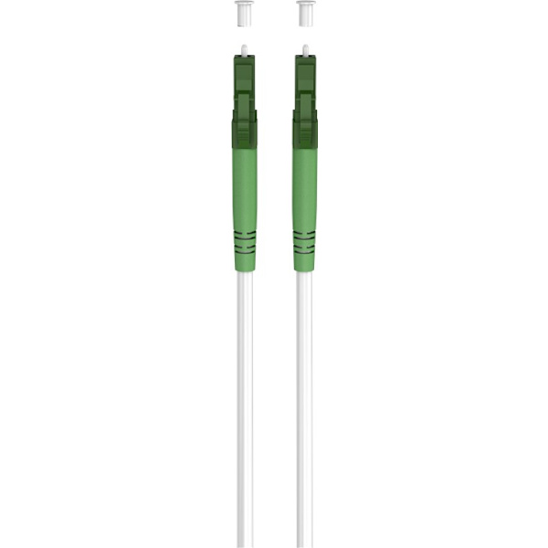 Fiberoptisk kabel (FTTH), Singlemode (OS2) White, vit (Simplex), 15 m