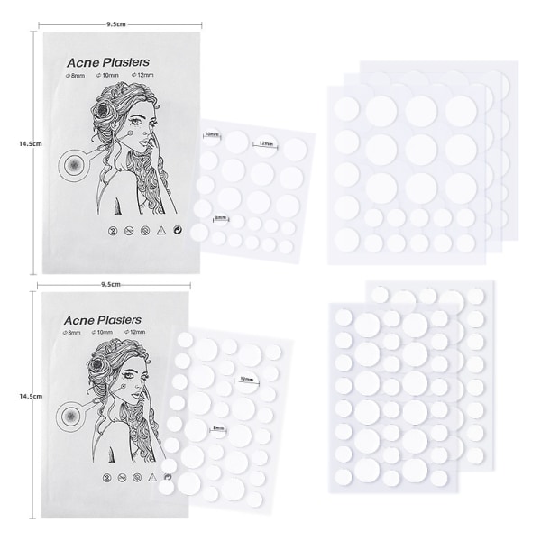 Invisible Hydrocolloid Acne Patches - 24 Patches per Sheet