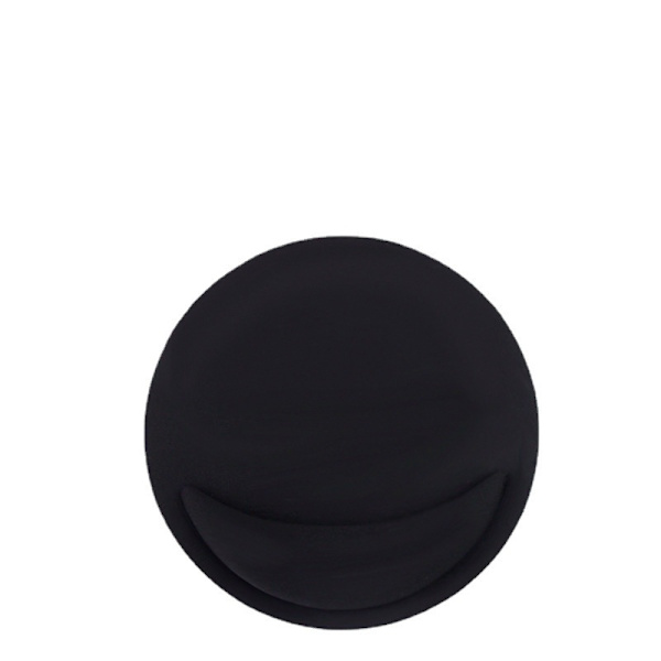 Ergonomisk Rund Musmatta med Handledsstöd Svart