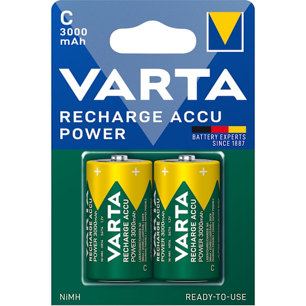 Laddningsbart batteri C 3000 mAh 2-pack